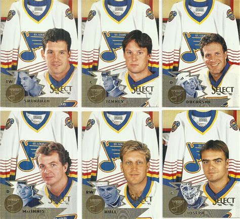 (6) 1994-95 Select (St. Louis Blues Complete Team Set) See Scan! - Ice 