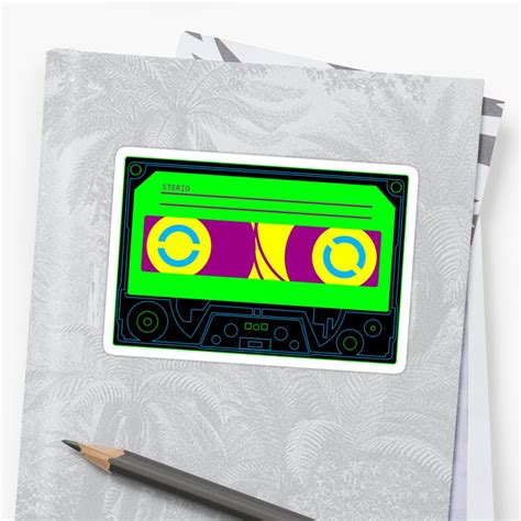 80s Neon Cassette Tape Stickers By Z0mbieparade Redbubble