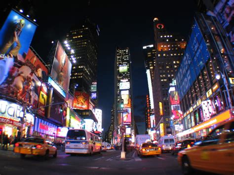 Times Square New York Usa City Cities Neon Lights