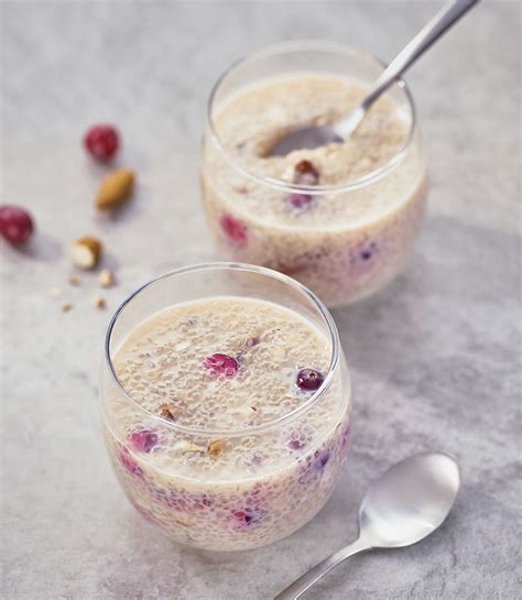 Crème dessert végane tapioca Tipiak au lait de sarrasin cranberries et