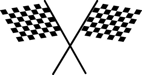 Two Crossed Checkered Flags Clipart Free Download Transparent Png