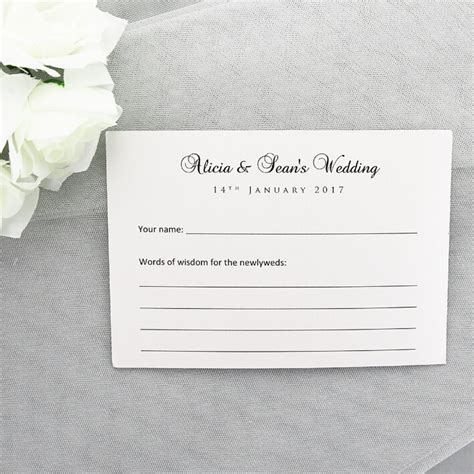 Wedding Advice Cards Red Rose Invitations