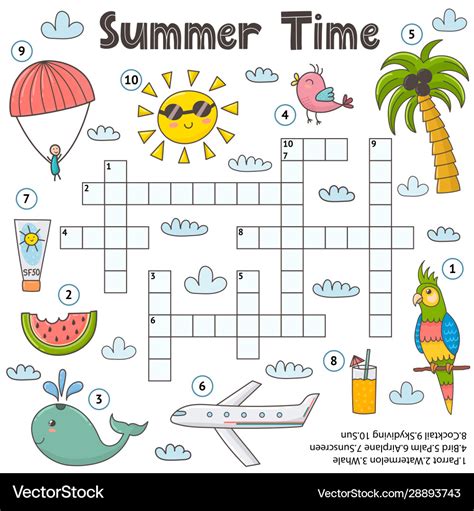 Free Printable Summer Crossword Puzzles Printable Templates Sexiz Pix