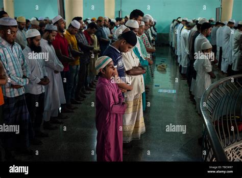 Muslims Are Seen Praying During The Last Jummah Prayers Of The Holy