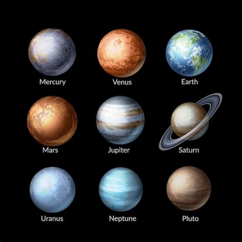 Premium Vector Illustration Of Realistic Collection Planets Of Solar