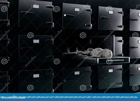 A Human Skeleton Lies on a Table in the Morgue. Concept of Exhumation