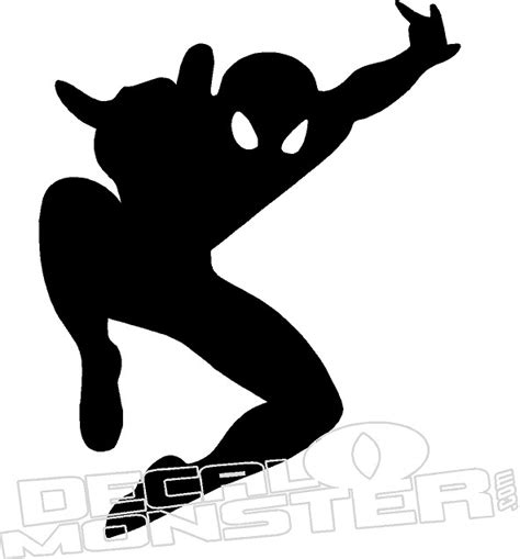 Spider Man Silhouette Decal Sticker - DecalMonster.com