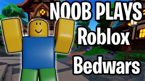 Noob Plays Roblox Bedwars Youtube