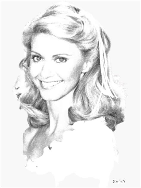 Olivia Newton John Sticker For Sale By Kruisr Redbubble