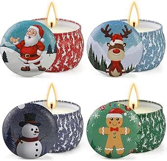 Yinuo Candle Scented Candles Christmas Gift Set For Women 4 Pack Soy