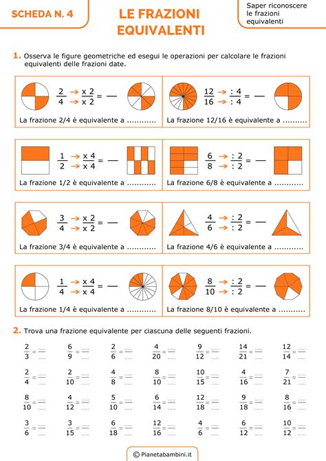 Dispense, schemi, esercizi, verifiche, divagazioni.materiale in word, in pdf, in power point. Esercizi sulle Frazioni da Stampare per la Scuola Primaria ...