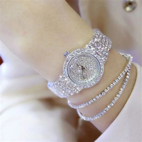 luxury women watches diamond famous brand elegant quartz watches benovafashion silver