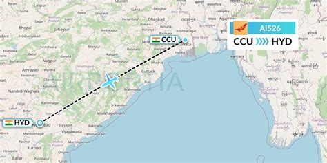 AI526 Flight Status Air India: Kolkata to Hyderabad (AIC526)