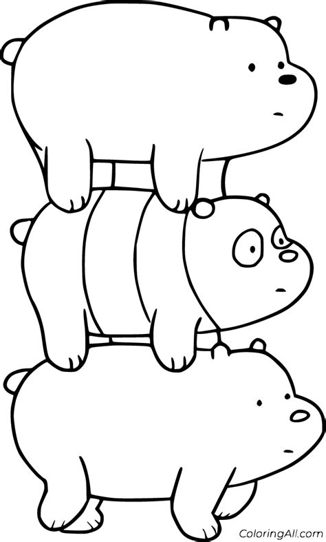 34 Free Printable We Bare Bears Coloring Pages In Vector Format Easy