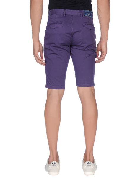 Lyst Smythson Bermuda Shorts In Purple For Men
