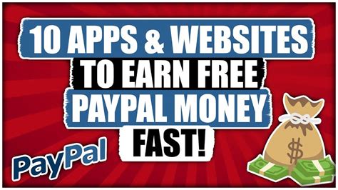 Earn free paypal money by answering paid surveys, playing games, or watching videos. 10 Apps & Websites To Earn Free PayPal Money Fast! - YouTube