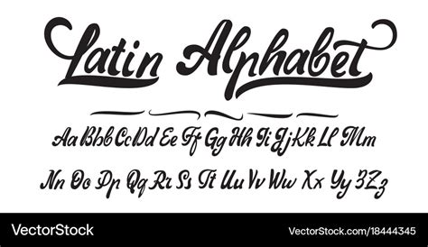 Latin Alphabet Hand Made Font For Your Design Vector Image