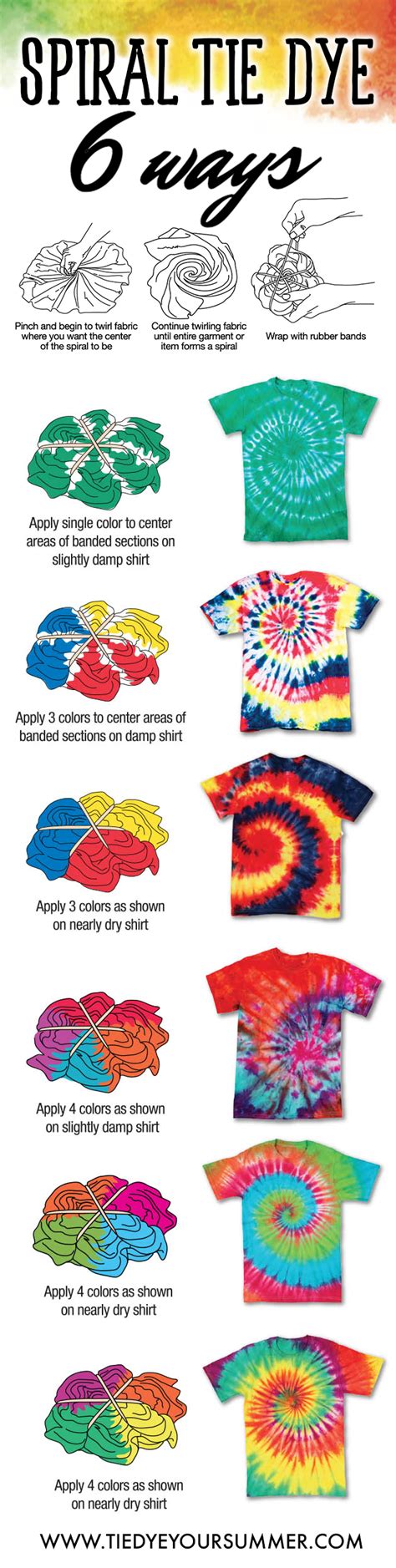 So Many Ways To Tie Dye Your Spiral Tee This Summer Try One Of These