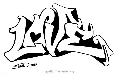 I Love You Graffiti Coloring Pages Expressing Love And Affection