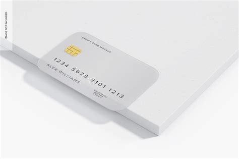 Premium Psd Frosted Credit Card Mockup Perspective