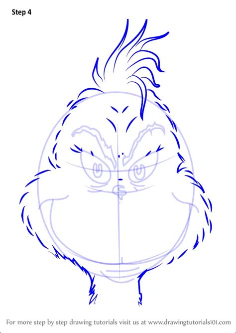 Learn How To Draw The Grinch Face Grinch Step By Step Drawing Tutorials