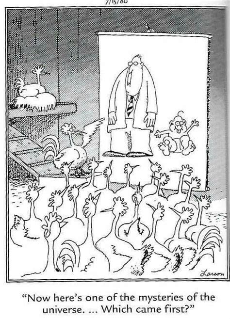 Which Came First Chicken Humor Far Side Cartoons Far Side Comics