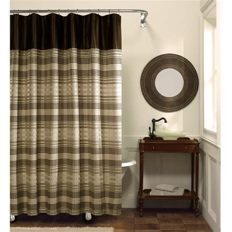 Brown Fabric Shower Curtains Brown Shower Curtain Curtains