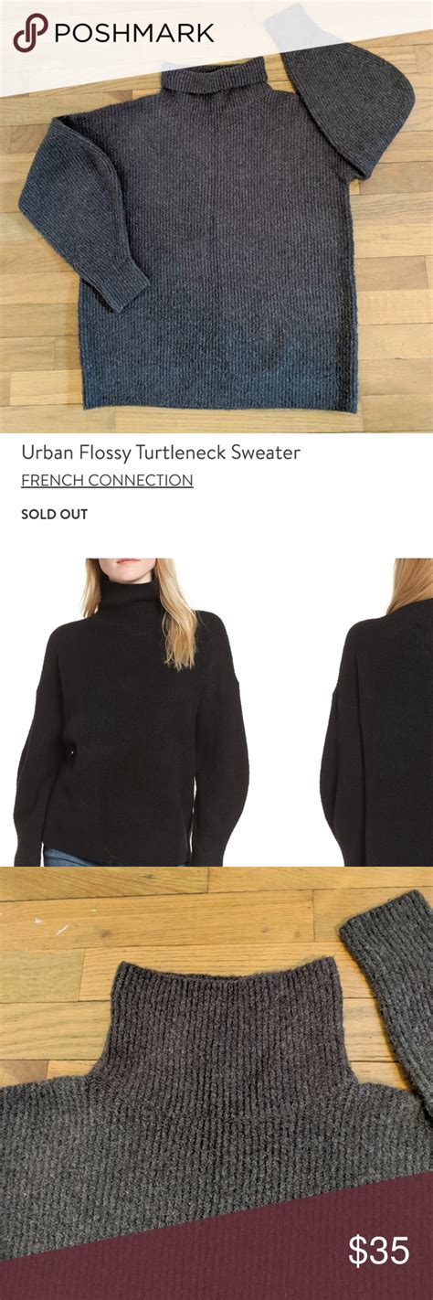French Connection Urban Flossy Turtleneck Sweater Turtle Neck