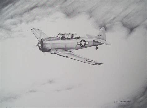 Tracks On The Clouds James Fredericks Famous Airplane Drawings Art