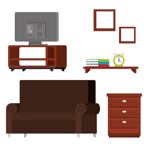 Premium Vector Living Room Set Icons