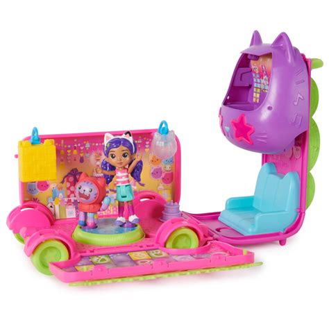 Gabbys Dollhouse Purrfect Party Bus Set Smyths Toys Uk