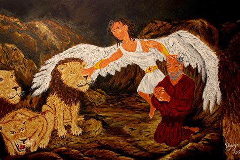 Daniel And The Lions Den Painting By Troy Howard Pixels