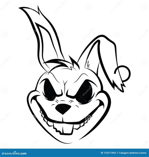 Scary Bunny Drawing