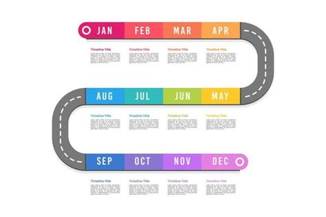 12 Month Timeline Vector Art Icons And Graphics For Free Download