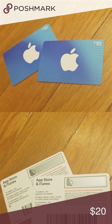 Apple card is a credit card created by apple inc. NWOT! Apple Store/iTunes Gift Cards Two $10 gift cards Apple Other in 2020 | Itunes gift cards ...