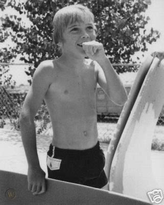 Ricky Schroder Early X B W Shirtless Candid Photo