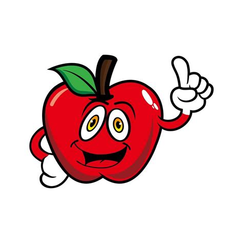 Smiling Apple Cartoon Mascot Character Vector Illustration Isolated On White Background 6300363