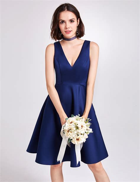 Ever Pretty Short V Neck Wedding Gown Sleeveless Formal Bridesmaid Dresses 05894 Ebay