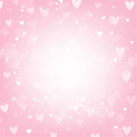 Pink Valentines Day Background With Hearts And Bokeh Lights 570574