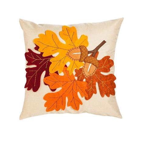 Leaves And Acorns Pillow Outdoor Autumn Pillows Fly Me Flag In