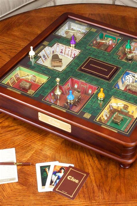 When you see a magnifying glass appear in scene it means it is an area of interest. Very Cool LUXURY EDITION CLUE board game with 3D Mansion Rooms under glass surface. | Game night ...