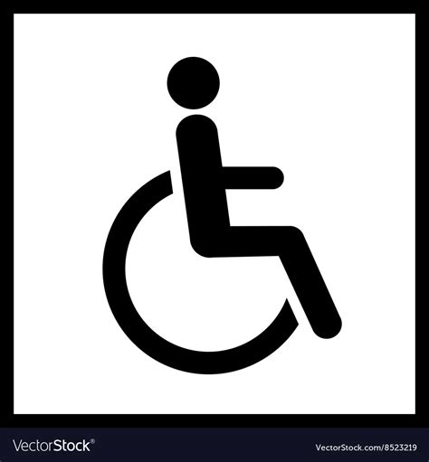 Disability Icon Isolated Royalty Free Vector Image