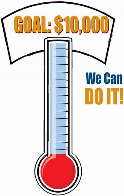 Thermometer Goal Fundraising Drive Fall Pto Clipart