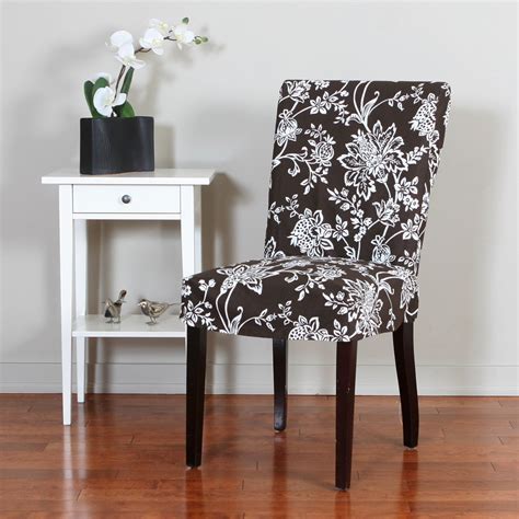 Roman key printed on 100% cotton. Verona 1-piece Floral Relaxed Fit Dining Chair Slipcover ...