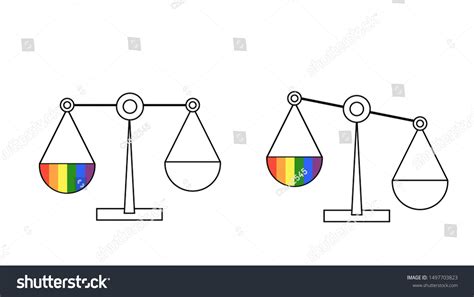 Scale Justice Symbol Icons Fair Unfair Stock Vector Royalty Free