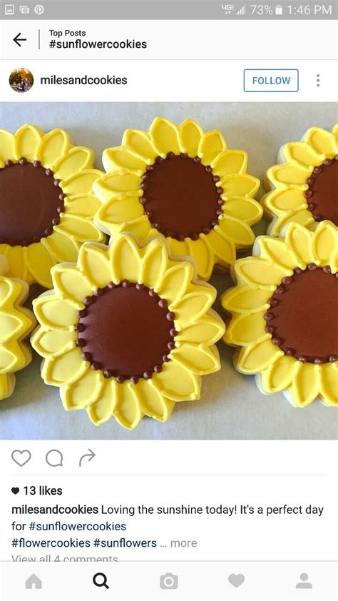 Sunflower Cookies Flower Sugar Cookies Sunflower Cookies Flower Cookies