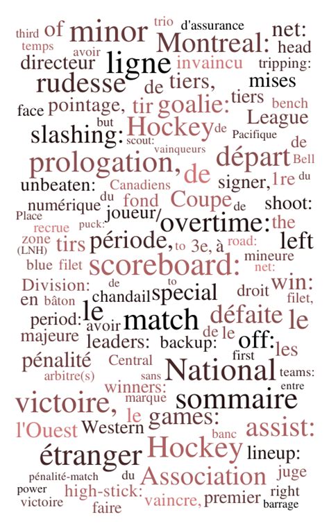 French Hockey Terms 101 – Word cloud – WordItOut