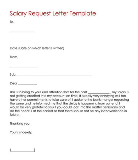 5 Free Salary Request Letters To Boss