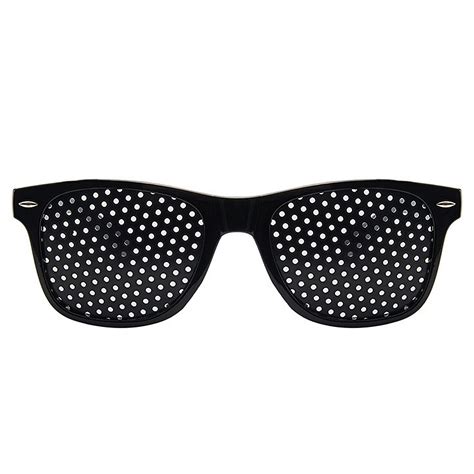 black unisex vision care pin hole eyeglasses pinhole glasses eyesight improve uk ebay