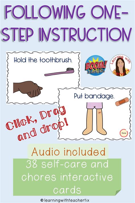 Following One Step Instructions Elementary Resources Co Teaching